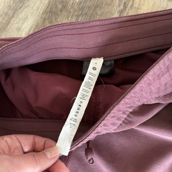 Lululemon 🍋 Brushed Softstreme Split-Hem High-Rise Pant - Red Merlot - Picture 6 of 10